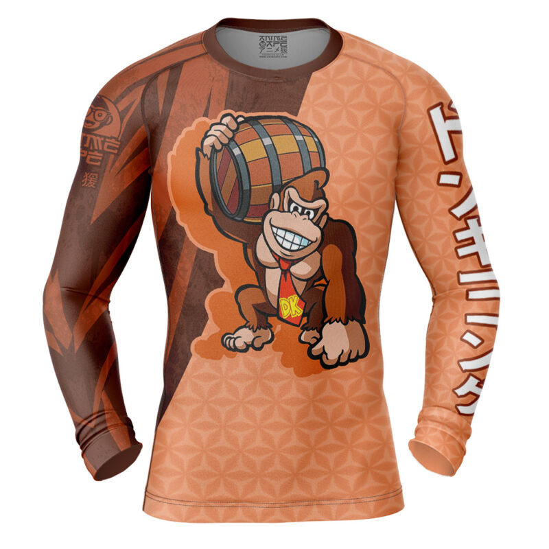 Donkey Kong Super Smash Bros Long Sleeve Rash Guard Compression