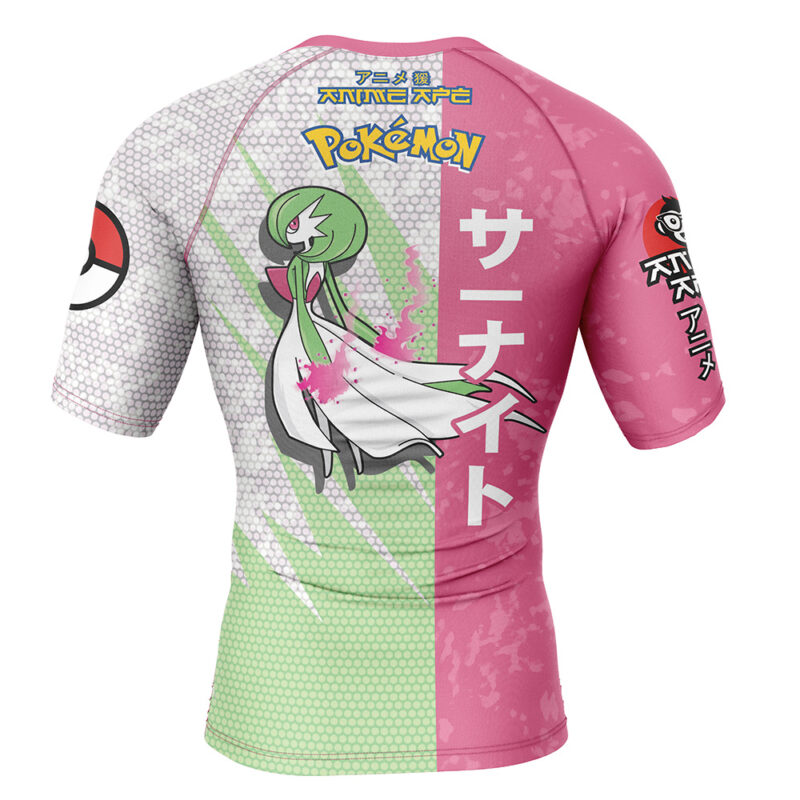 Gardevoir Attack Pokemon Short Sleeve Rash Guard Compression Shirt - Image 2