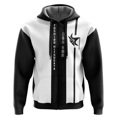 Gotei 13 10th Division Captain Toshiro Hitsugaya Bleach Zip Hoodie Jacket