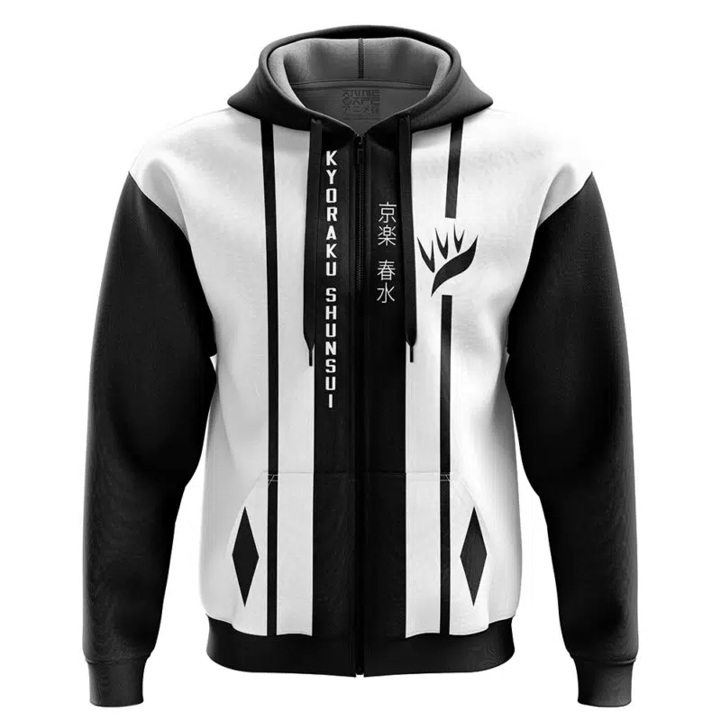 Gotei 13 8th Division Captain Kyoraku Shunsui Bleach Zip Hoodie Jacket