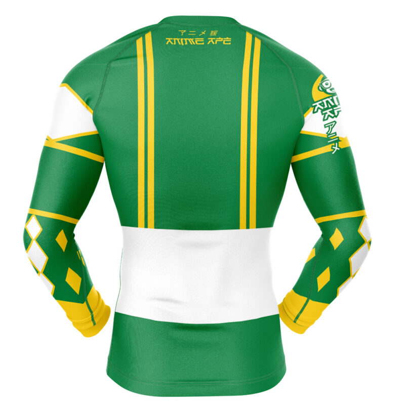 Green Ranger Ninjetti  Rangers Long Sleeve Rash Guard Compression Shirt - Image 2
