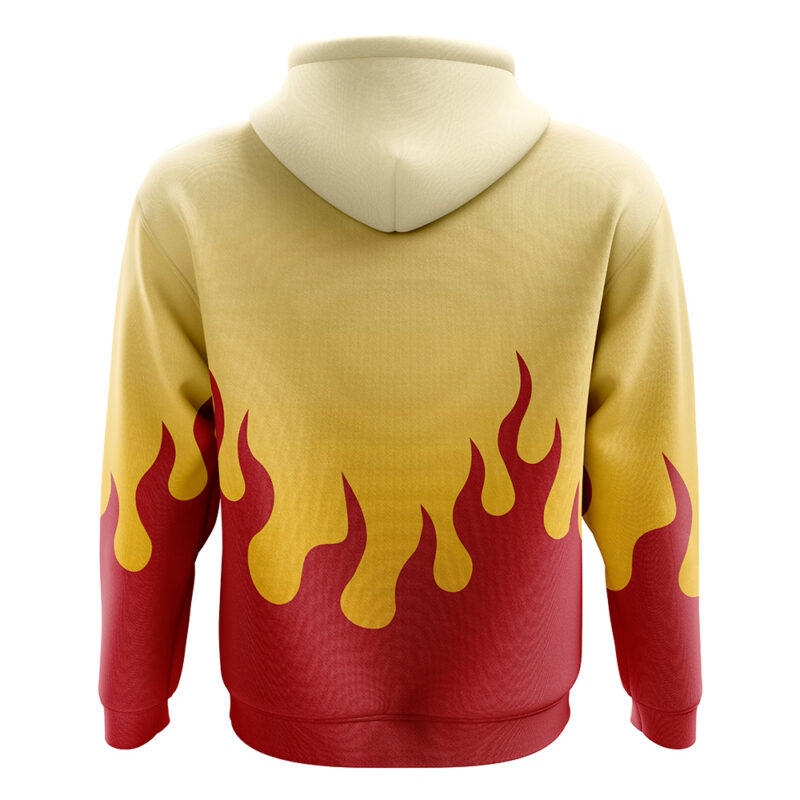 Kyojuro Rengoku Demon Slayer Zip Hoodie Jacket - Image 2