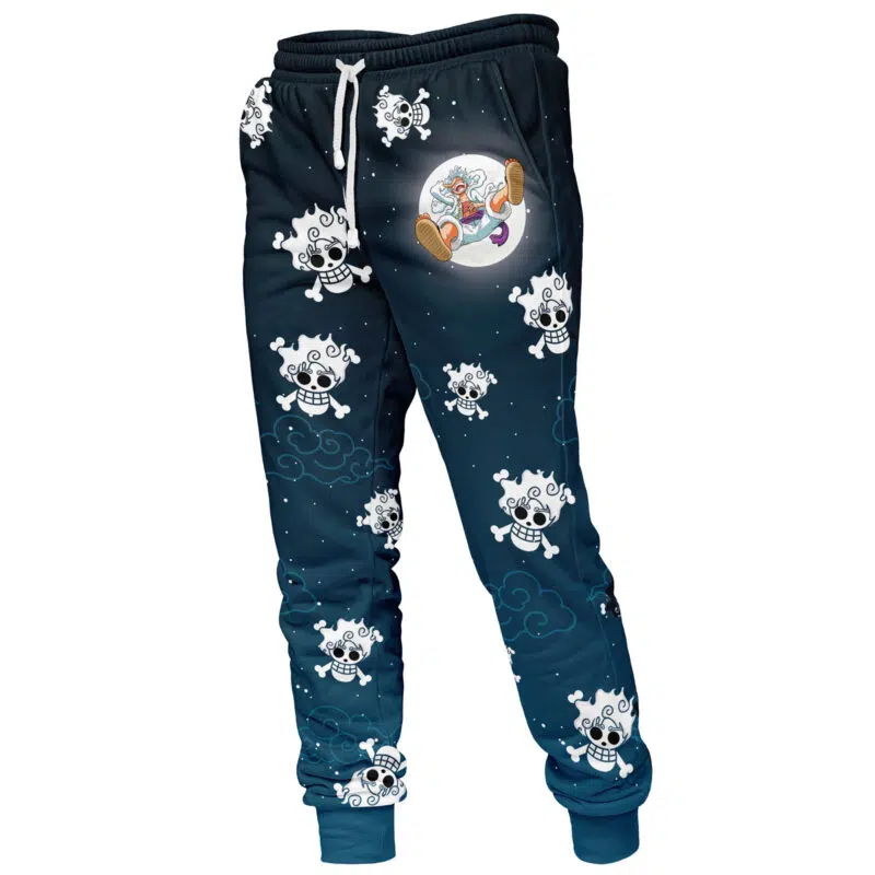 Luffy Gear 5 V2 Pattern One Piece Sweatpants - Image 2