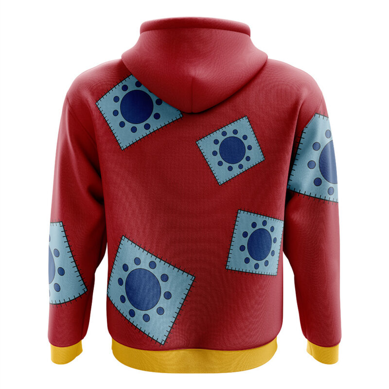 Luffy Wano Pattern One Piece Zip Hoodie Jacket - Image 2