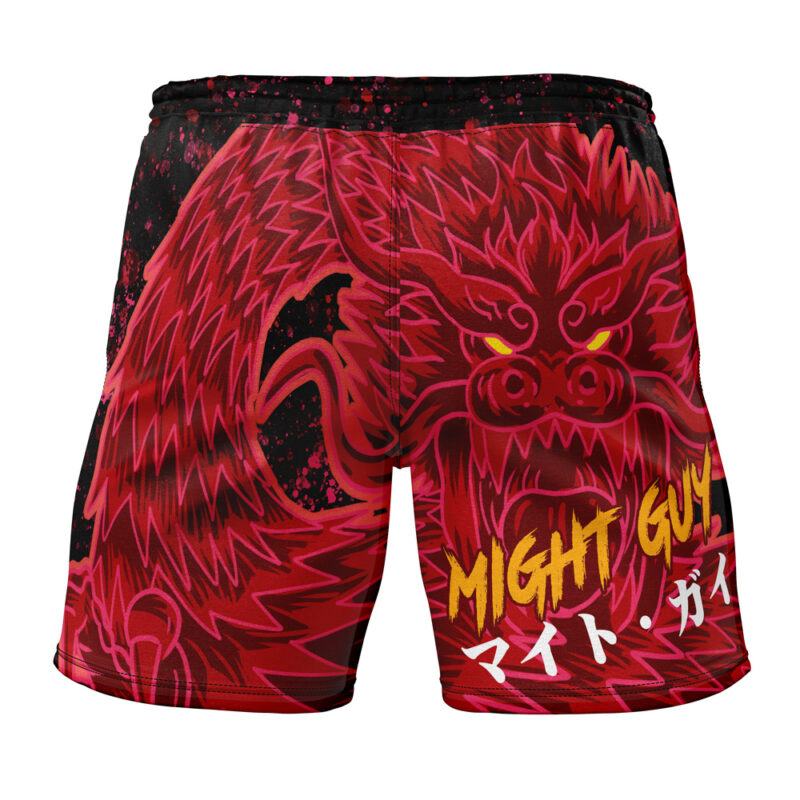 Might Guy 8th Gate Dragon Shippuden Gym Shorts - Image 2