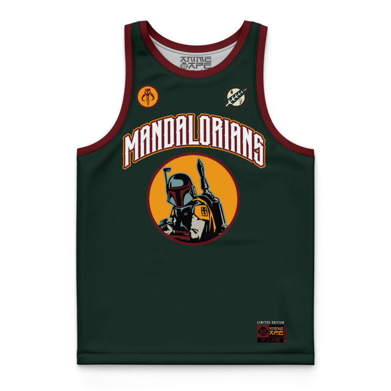 Mandalorians Boba Fett Star Wars Basketball Jersey - Image 3