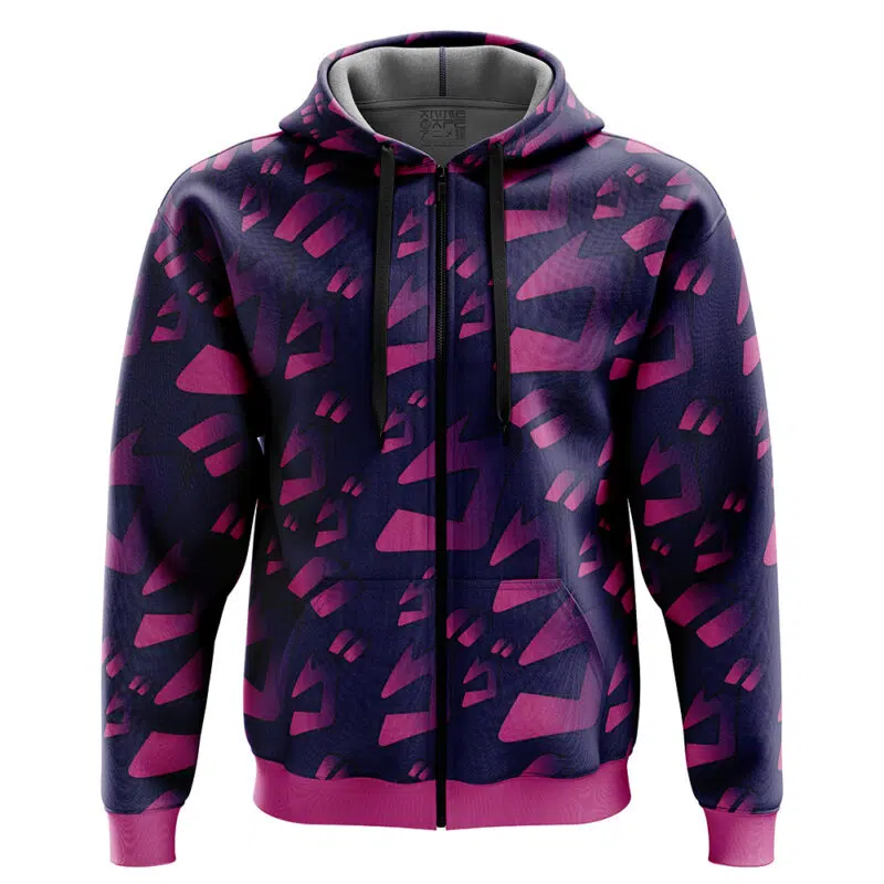Menacing Aura Jojo's Bizarre Adventure Zip Hoodie Jacket