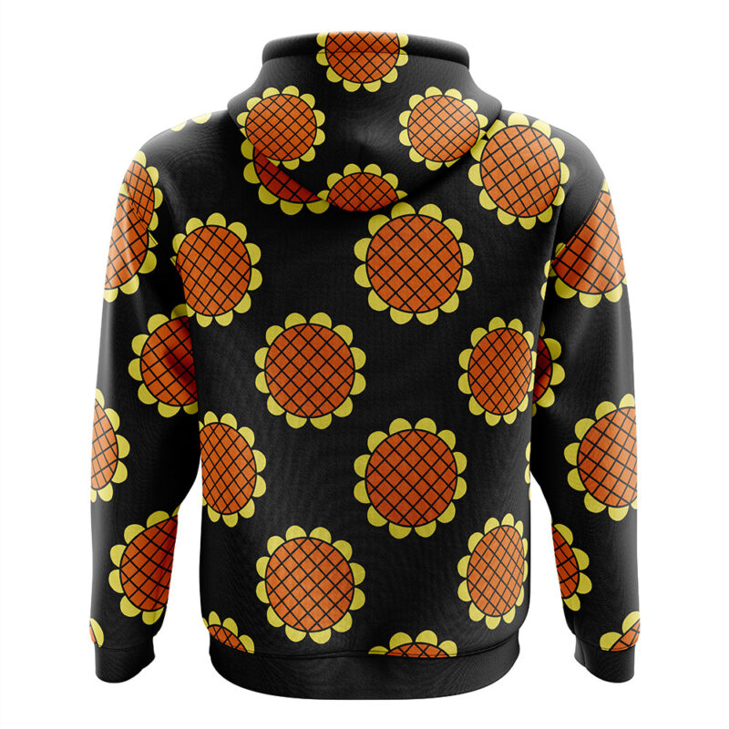 Monkey D. Luffy Black Dressrosa One Piece Zip Hoodie Jacket - Image 2