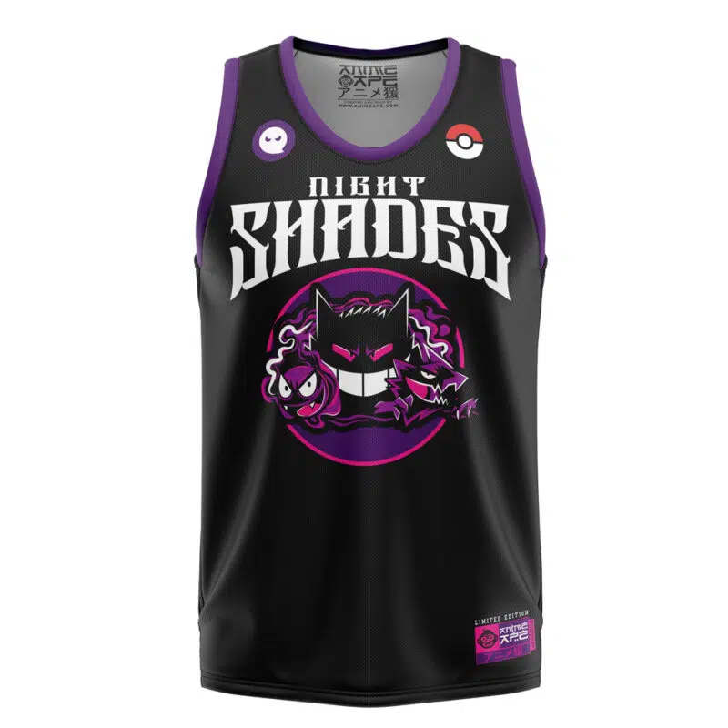 Night Shades Ghost Type Pokemon Basketball Jersey