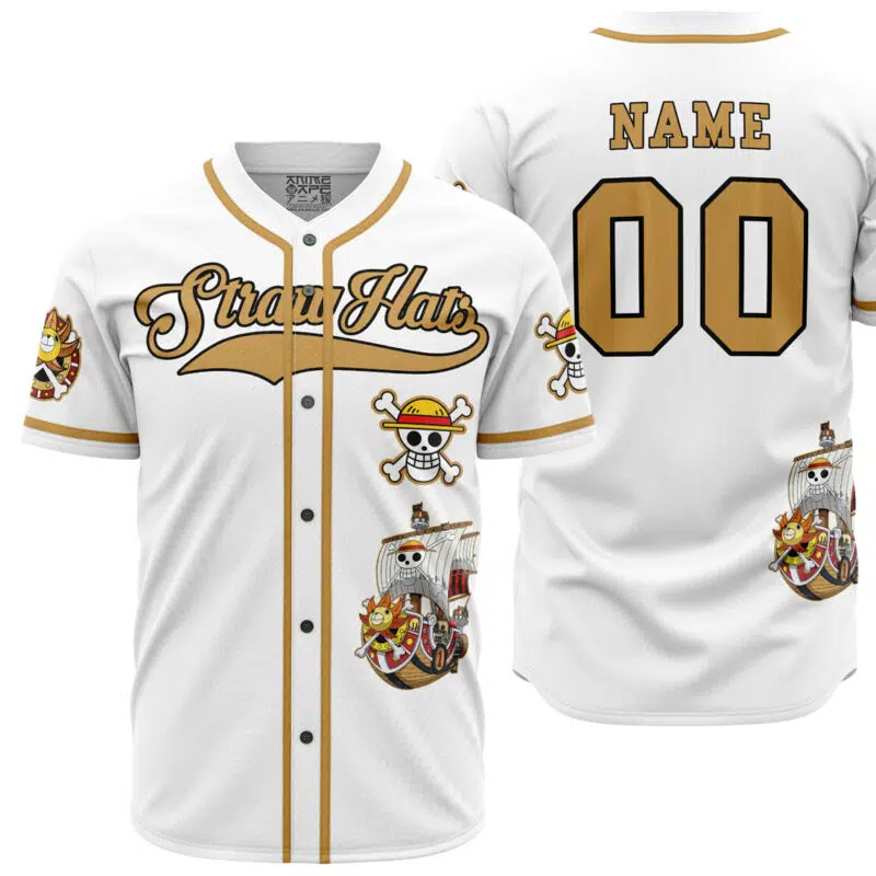 Personalized White Straw Hats One Piece Baseball Jersey