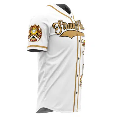 Personalized White Straw Hats One Piece Baseball Jersey