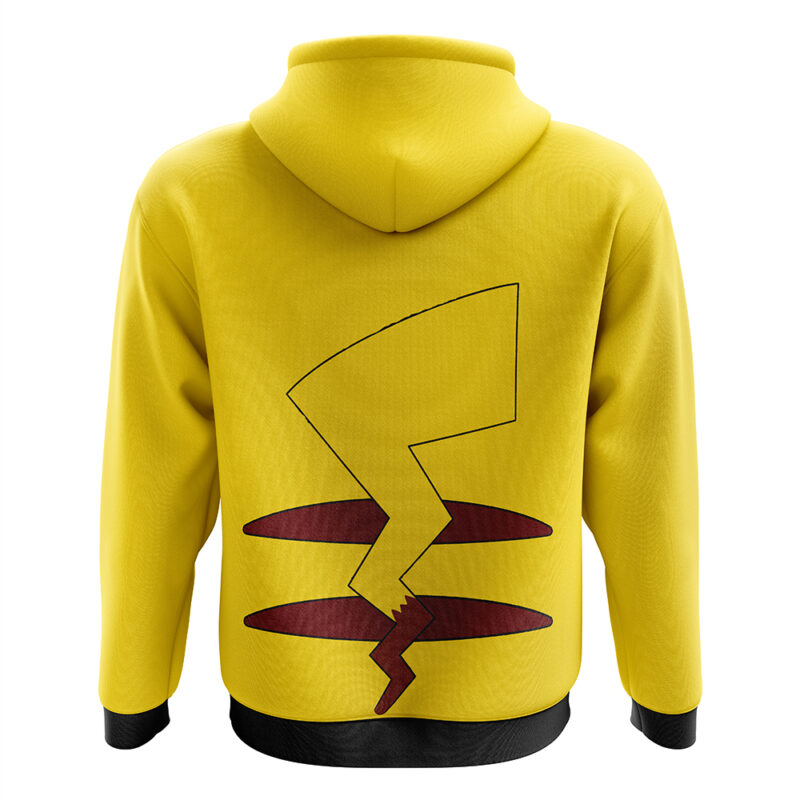 Pikachu Pokemon Zip Hoodie Jacket - Image 2