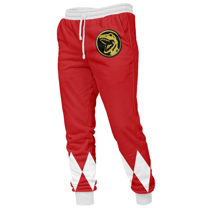 Red Ranger Mighty Morphin Power Rangers Sweatpants - Image 2