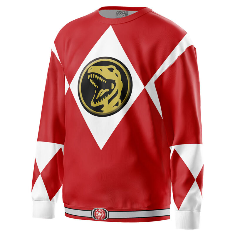 Red Ranger Mighty Morphin Power Rangers Sweatshirt - Image 2