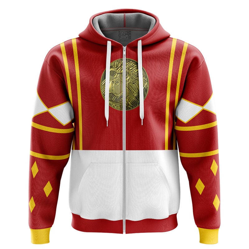 Red Ranger Ninjetti Power Rangers Zip Hoodie Jacket
