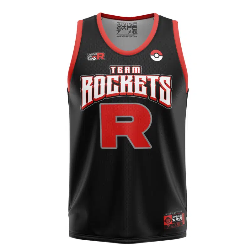Team Rocket Grunt Black Pokemon Basketball Jersey