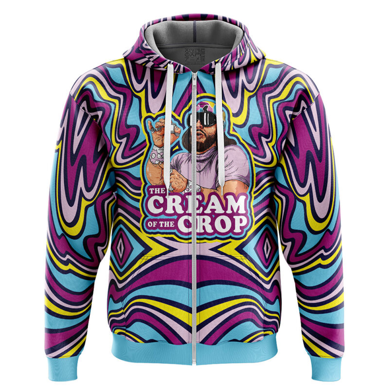 The Cream of the Crop Trippy Randy Savage Pop Culture Zip Hoodie Jacket