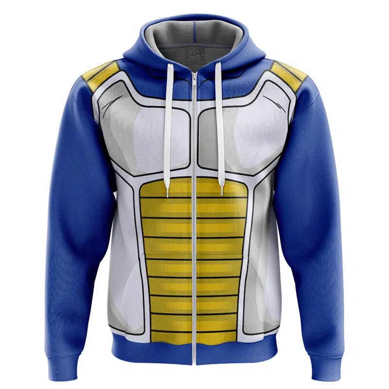 Vegeta Armor Dragon Ball Z Zip Hoodie Jacket