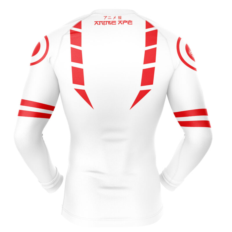 White Sukuna Jujutsu Kaisen Long Sleeve Rash Guard Compression Shirt - Image 2