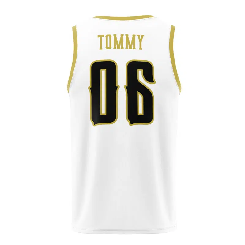 White Tigers Tommy Oliver Power Rangers Basketball Jersey - Image 2