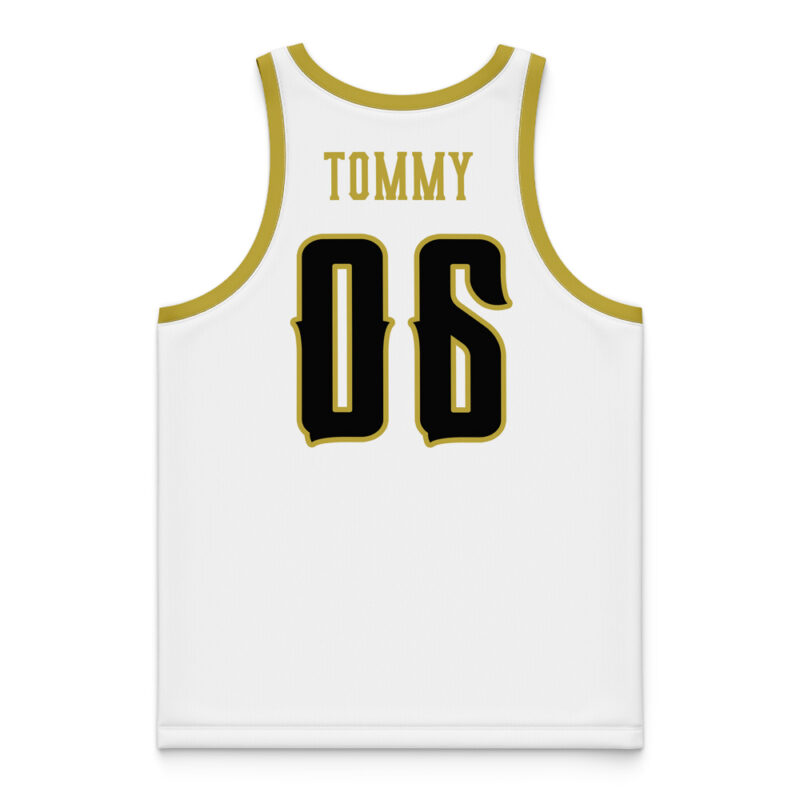 White Tigers Tommy Oliver Power Rangers Basketball Jersey - Image 4
