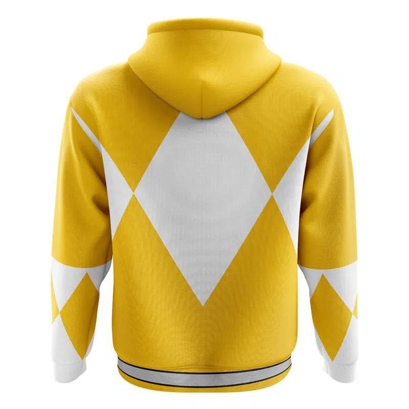 Yellow Ranger Mighty Morphin Power Rangers Zip Hoodie Jacket - Image 2