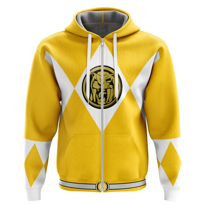 Yellow Ranger Mighty Morphin Power Rangers Zip Hoodie Jacket