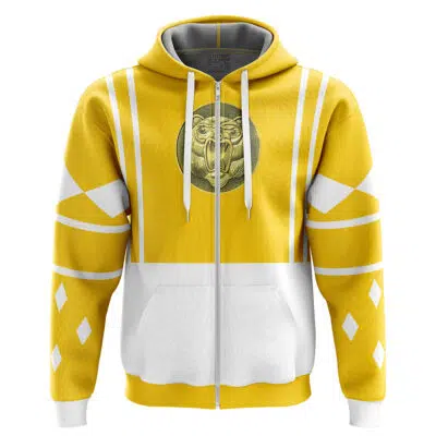 Yellow Ranger Ninjetti Power Rangers Zip Hoodie Jacket