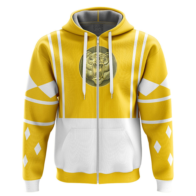 Yellow Ranger Ninjetti Power Rangers Zip Hoodie Jacket
