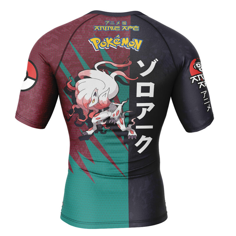 Zoroark Attack Pokemon Short Sleeve Rash Guard Compression Shirt - Image 2