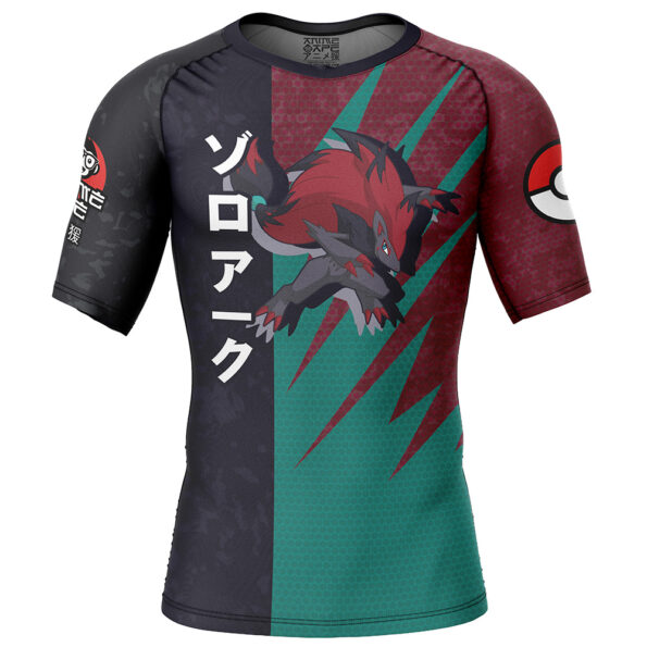 Zoroark Attack Pokemon Short Sleeve Rash Guard Compression Shirt