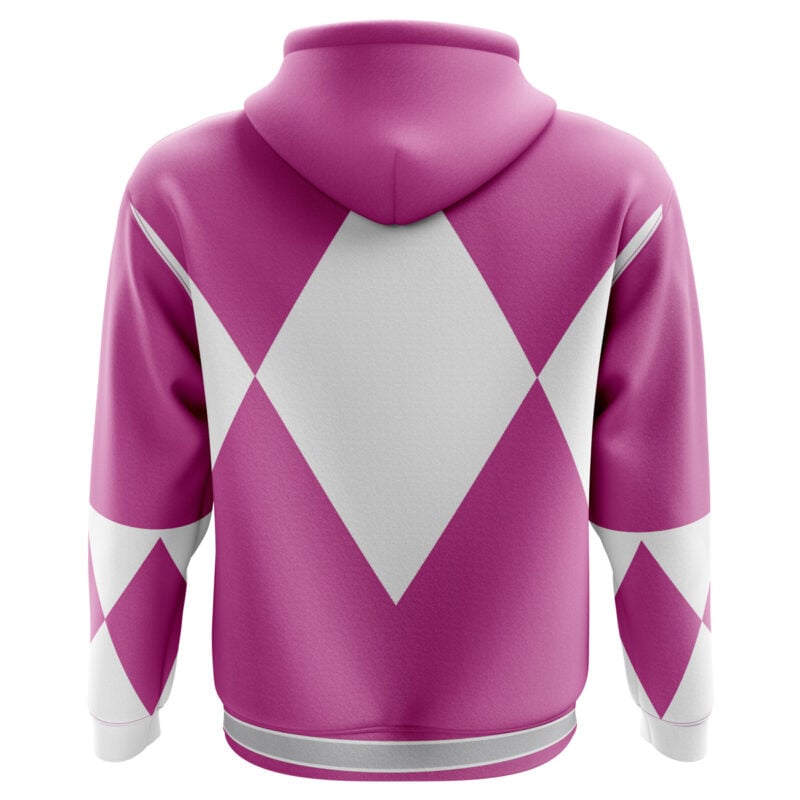 Pink Ranger Mighty Morphin Power Rangers Zip Hoodie Jacket - Image 2