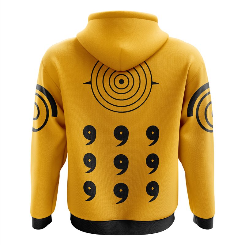 Nine-Tails Chakra Mode Shippuden Zip Hoodie Jacket - Image 2