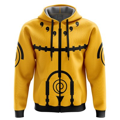 Nine-Tails Chakra Mode Naruto Zip Hoodie Jacket