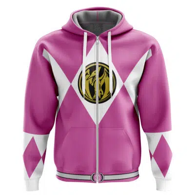 Pink Ranger Mighty Morphin Power Rangers Zip Hoodie Jacket