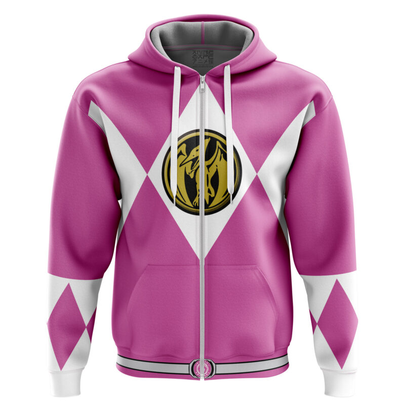 Pink Ranger Mighty Morphin Power Rangers Zip Hoodie Jacket
