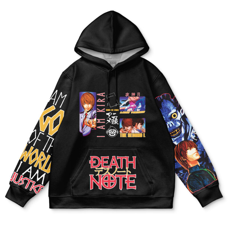 Light Yagami V2 Death Note Streetwear Hoodie - Image 2