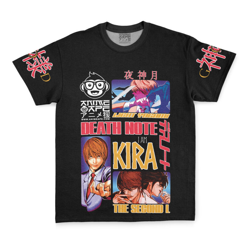 Light Yagami V2 Death Note Streetwear T-Shirt - Image 3