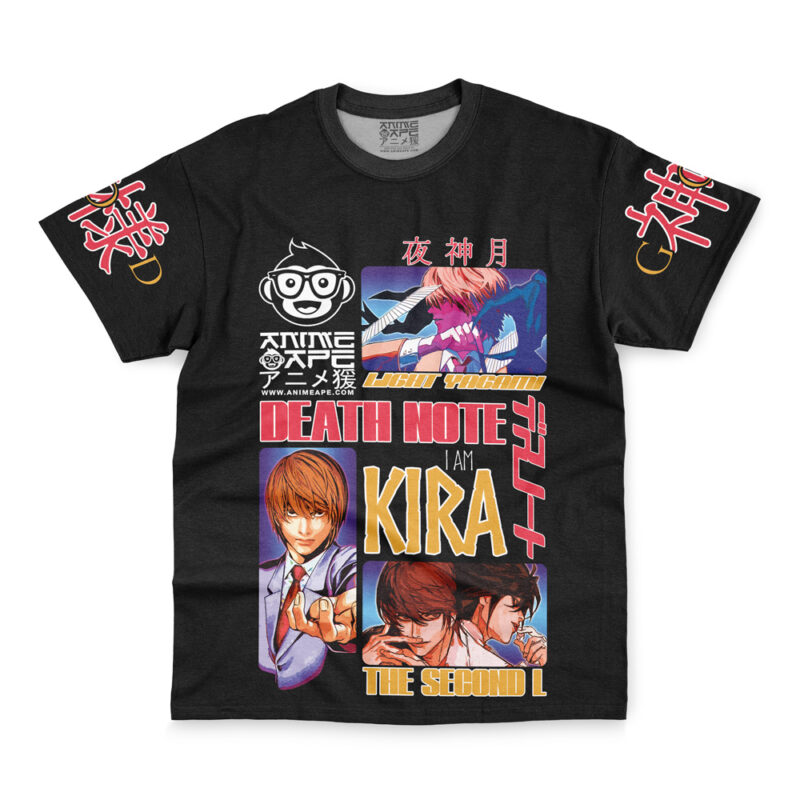 Light Yagami V2 Death Note Streetwear T-Shirt - Image 4