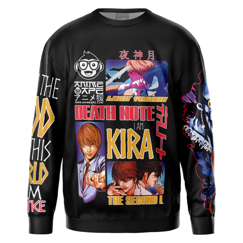 Light Yagami V2 Death Note Streetwear Sweatshirt - Image 2