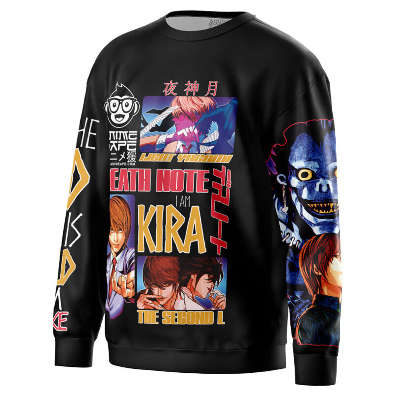 Light Yagami V2 Death Note Streetwear Sweatshirt - Image 3