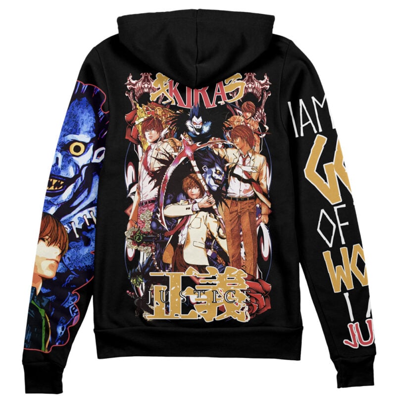 Light Yagami V2 Death Note Streetwear Zip Hoodie Jacket