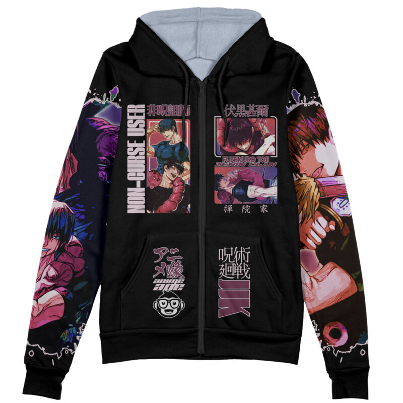 Fushiguro Toji V2 Jujutsu Kaisen Streetwear Zip Hoodie Jacket - Image 2