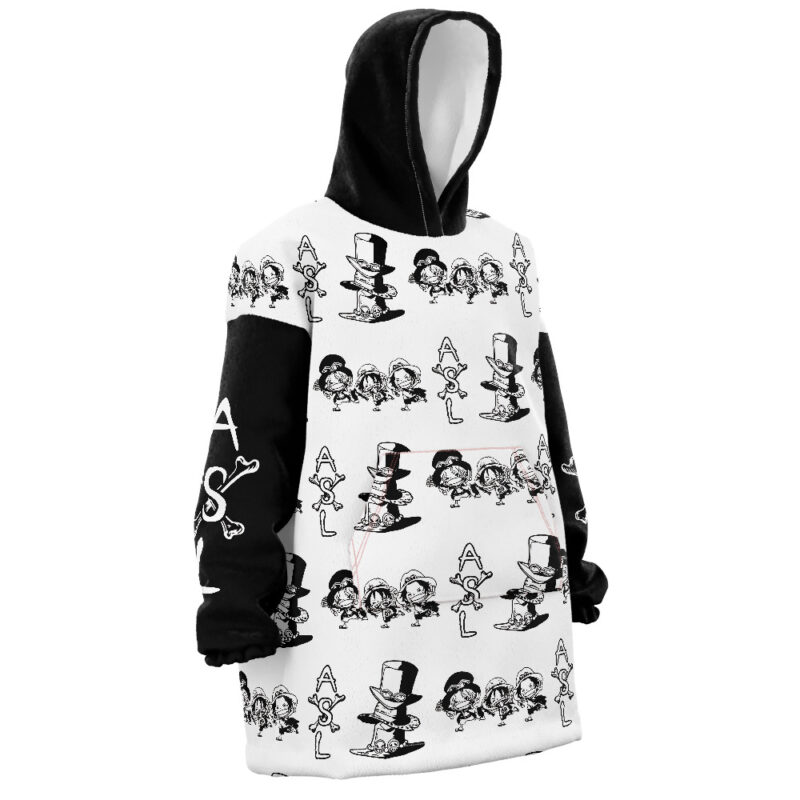 Ace Sabo Luffy One Piece Snug Oversized Blanket Hoodie