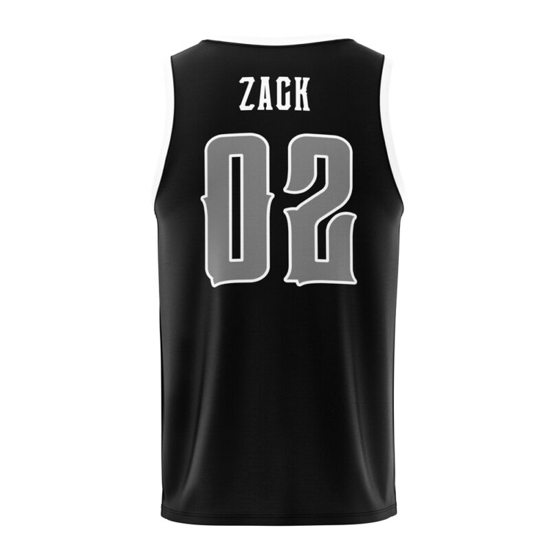 Black Mastadons Zack Taylor Power Rangers Basketball Jersey - Image 2