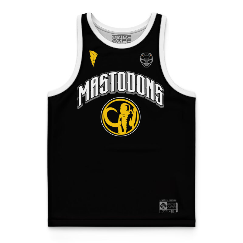 Black Mastadons Zack Taylor Power Rangers Basketball Jersey - Image 3
