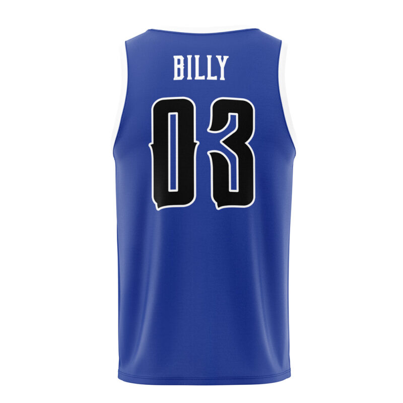 Blue Triceratops Billy Cranston Power Rangers Basketball Jersey - Image 2