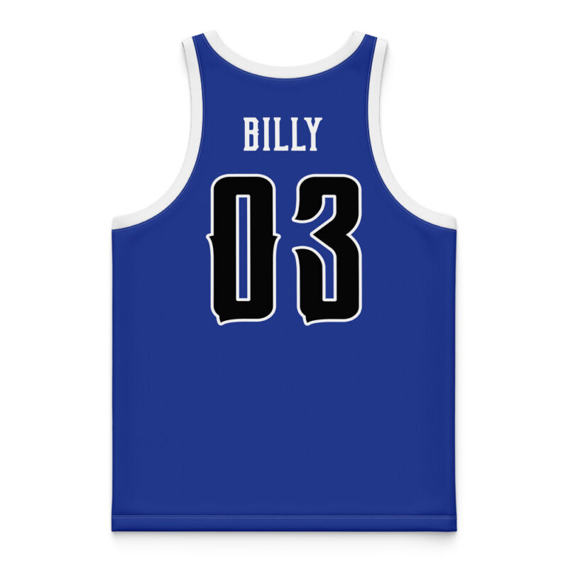 Blue Triceratops Billy Cranston Power Rangers Basketball Jersey - Image 4
