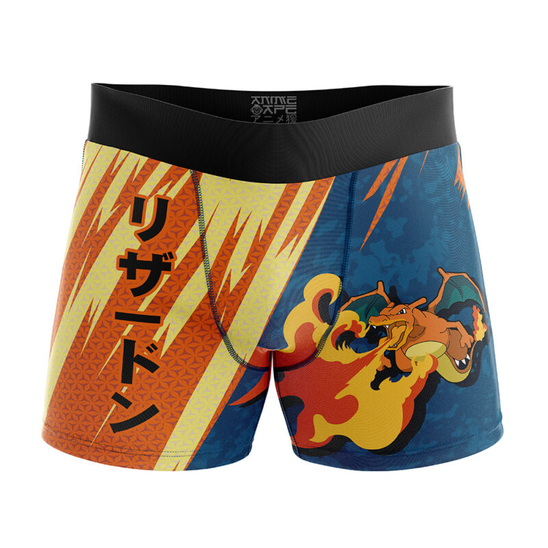 Charizard Attack Pokemon Boxer Briefs Mens Underwear