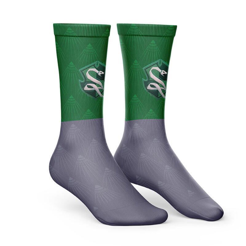 Hogwarts Legacy Slytherin Badge Harry Potter Socks - Image 2